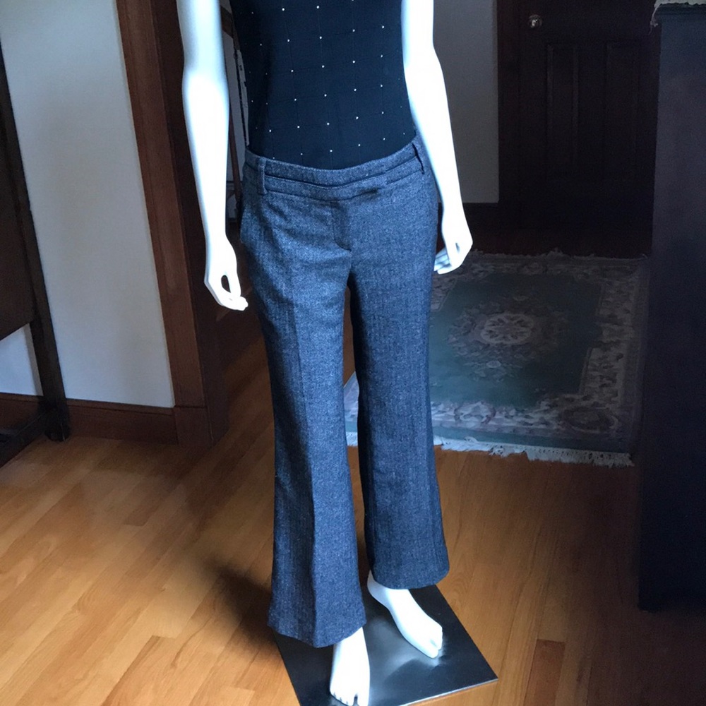 Grey, wool, fully lined LOFT pants